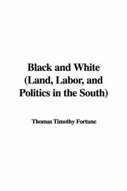 Cover of: Black And White by Timothy Thomas Fortune