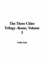 Cover of: The Three Cities Trilogy--rome by Émile Zola