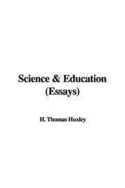 Cover of: Science & Education by Thomas Henry Huxley