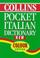 Cover of: Collins Pocket Italian Dictionary British Edition