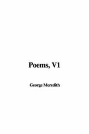 Cover of: Poems by George Meredith