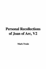 Cover of: Personal Recollections of Joan of Arc by Mark Twain