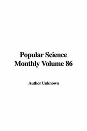Cover of: Popular Science Monthly by Unknown