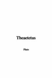 Cover of: Theaetetus by Πλάτων