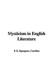 Cover of: Mysticism in English Literature by Caroline Frances Eleanor Spurgeon