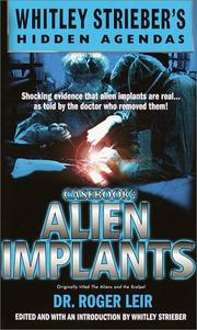 Cover of: Casebook: Alien Implants (Whitley Strieber's Hidden Agendas)