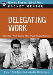 Cover of: Delegating Work (Pocket Mentor) (Pocket Mentor)