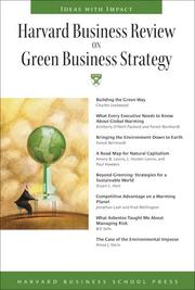 Cover of: Harvard Business Review on Green Business Strategy (Harvard Business Review Paperback Series) (Harvard Business Review Paperback Series) by Harvard Business School Press