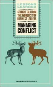 Cover of: Managing Conflict (Lessons Learned)