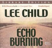 Cover of: Echo Burning (Jack Reacher) by Lee Child