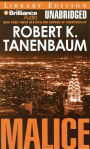 Cover of: Malice (Butch Karp/Marlene Ciampi) by Robert Tanenbaum, Robert Tanenbaum