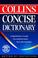 Cover of: Collins Concice Dictionary