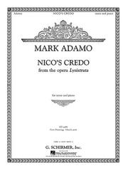 Cover of: Nico's Credo from Lysistrata by Mark Adamo