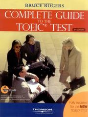 Cover of: Complete Guide to the TOEIC (Complete Guide to Toeic)