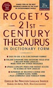 Cover of: Roget's 21st Century Thesaurus, Third Edition (21st Century Reference) by Barbara Ann Kipfer