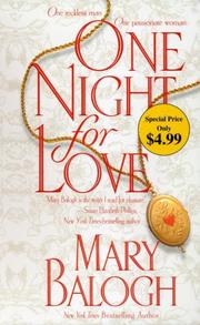 Cover of: One Night for Love by Mary Balogh