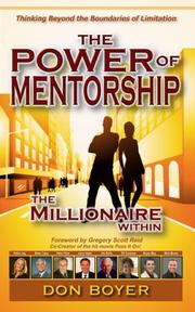 Cover of: The Power of Mentorship and The Millionaire Within by Don Boyer
