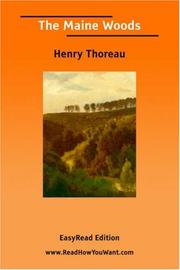 Cover of: The Maine Woods [EasyRead Edition] by Henry David Thoreau