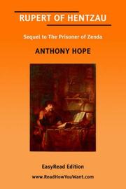 Cover of: RUPERT OF HENTZAU [EasyRead Edition] by Anthony Hope