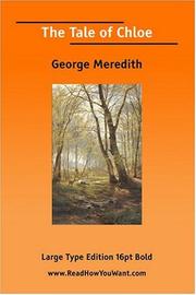 Cover of: The Tale of Chloe by George Meredith