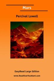 Cover of: Mars [EasyRead Large Edition] by Percival Lowell, Percival Lowell