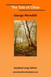 Cover of: The Tale of Chloe [EasyRead Large Edition] by George Meredith, George Meredith