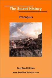 Cover of: The Secret History [EasyRead Edition] by Procopius