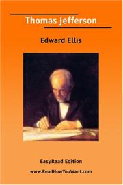 Cover of: Thomas Jefferson [EasyRead Edition] by Edward Sylvester Ellis