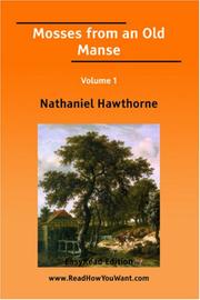 Cover of: Mosses from an Old Manse [EasyRead Edition] by Nathaniel Hawthorne