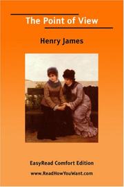 Cover of: The Point of View [EasyRead Comfort Edition] by Henry James