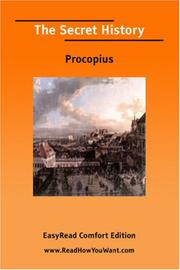 Cover of: The Secret History [EasyRead Comfort Edition] by Procopius