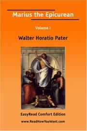 Cover of: Marius the Epicurean [EasyRead Comfort Edition] by Walter Pater