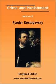 Cover of: Crime and Punishment Volume II [EasyRead Edition] | Fyodor Dostoevsky