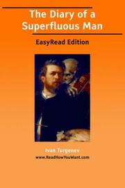Cover of: The Diary of a Superfluous Man [EasyRead Edition] by Ivan Sergeevich Turgenev