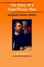 Cover of: The Diary of a Superfluous Man [EasyRead Comfort Edition] by Ivan Sergeevich Turgenev