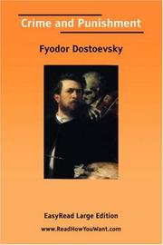 Cover of: Crime and Punishment Volume I [EasyRead Large Edition] by Фёдор Михайлович Достоевский