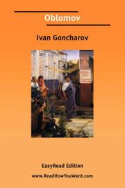 Cover of: Oblomov [EasyRead Edition] by Ivan Aleksandrovich Goncharov