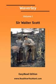 Cover of: Waverley Volume I [EasyRead Edition] by Sir Walter Scott