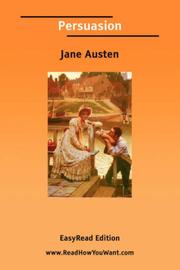 Cover of: Persuasion [EasyRead Edition] by Jane Austen