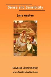 Cover of: Sense and Sensibility [EasyRead Comfort Edition] by Jane Austen, Jane Austen