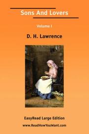 Cover of: Sons And Lovers Volume I [EasyRead Large Edition] by David Herbert Lawrence