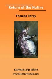 Cover of: Return of the Native Volume II [EasyRead Large Edition] by Thomas Hardy