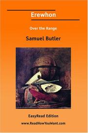 Cover of: Erewhon Over the Range [EasyRead Edition] by Samuel Butler