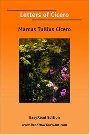 Cover of: Letters of Cicero [EasyRead Edition] by Cicero