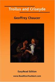 Cover of: Troilus and Criseyde [EasyRead Edition] by Geoffrey Chaucer