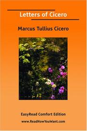 Cover of: Letters of Cicero [EasyRead Comfort Edition] by Cicero