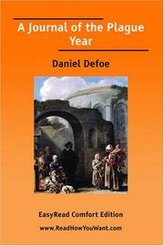 Cover of: A Journal of the Plague Year [EasyRead Comfort Edition] by Daniel Defoe