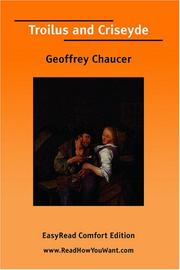 Cover of: Troilus and Criseyde [EasyRead Comfort Edition] by Geoffrey Chaucer