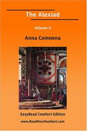 Cover of: The Alexiad Volume II [EasyRead Comfort Edition] by Anna Comnena, Anna Comnena