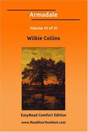 Cover of: Armadale Volume III of III [EasyRead Comfort Edition] by Wilkie Collins